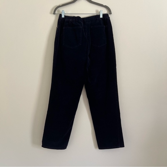 Ruby Rd. Womens Black Straight Leg Jeans Velvet Navy Blue 8 Cotton Work Preppy - Picture 6 of 13